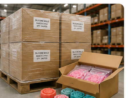 Wholesale silicone mold production and carton shipment support